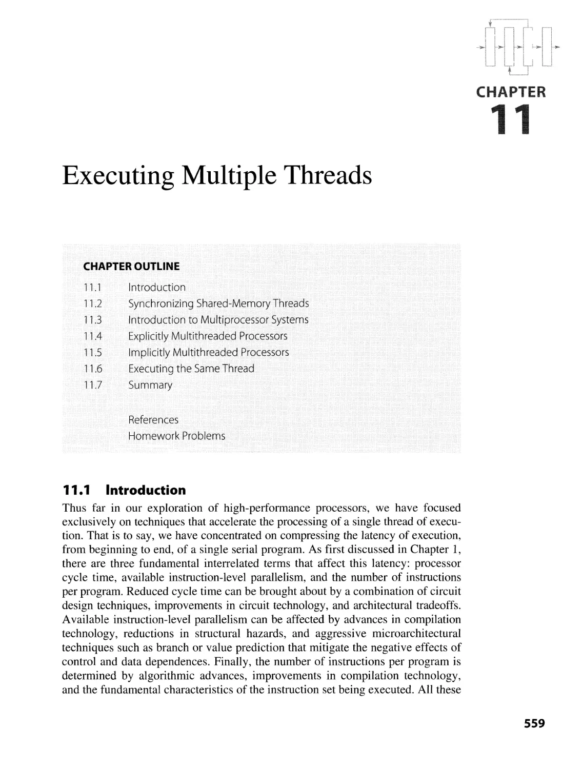 11. Executing Multiple Threads
11.1 Introduction