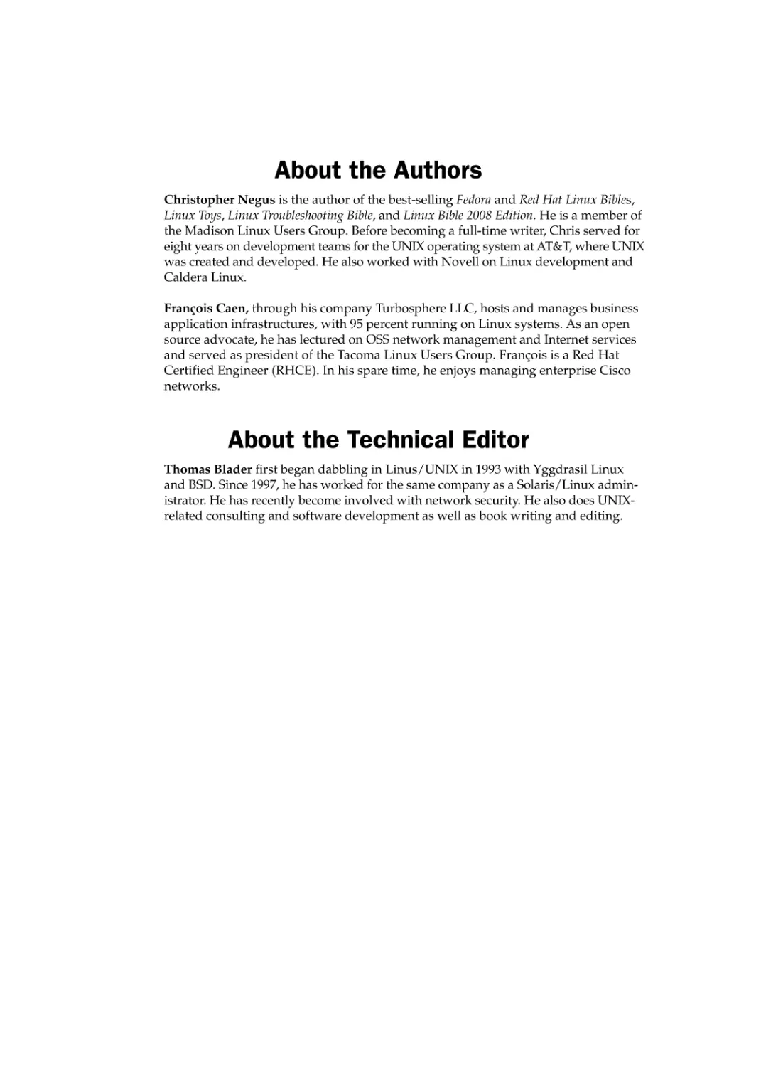 About the Authors
About the Technical Editor