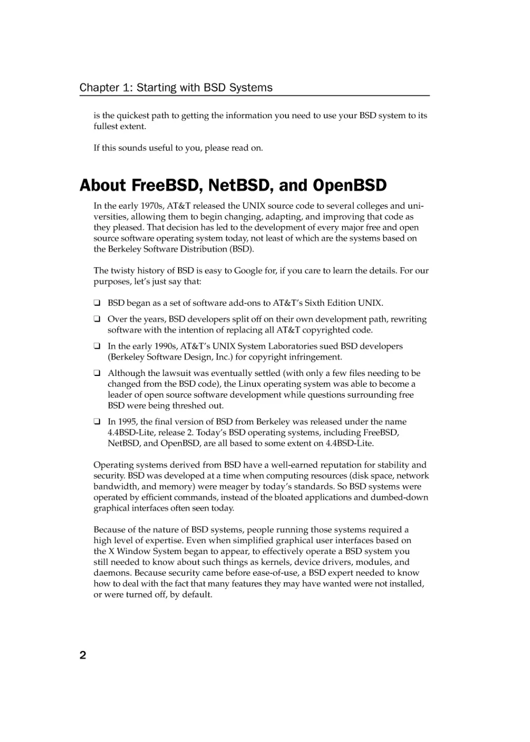 About FreeBSD, NetBSD, and OpenBSD
