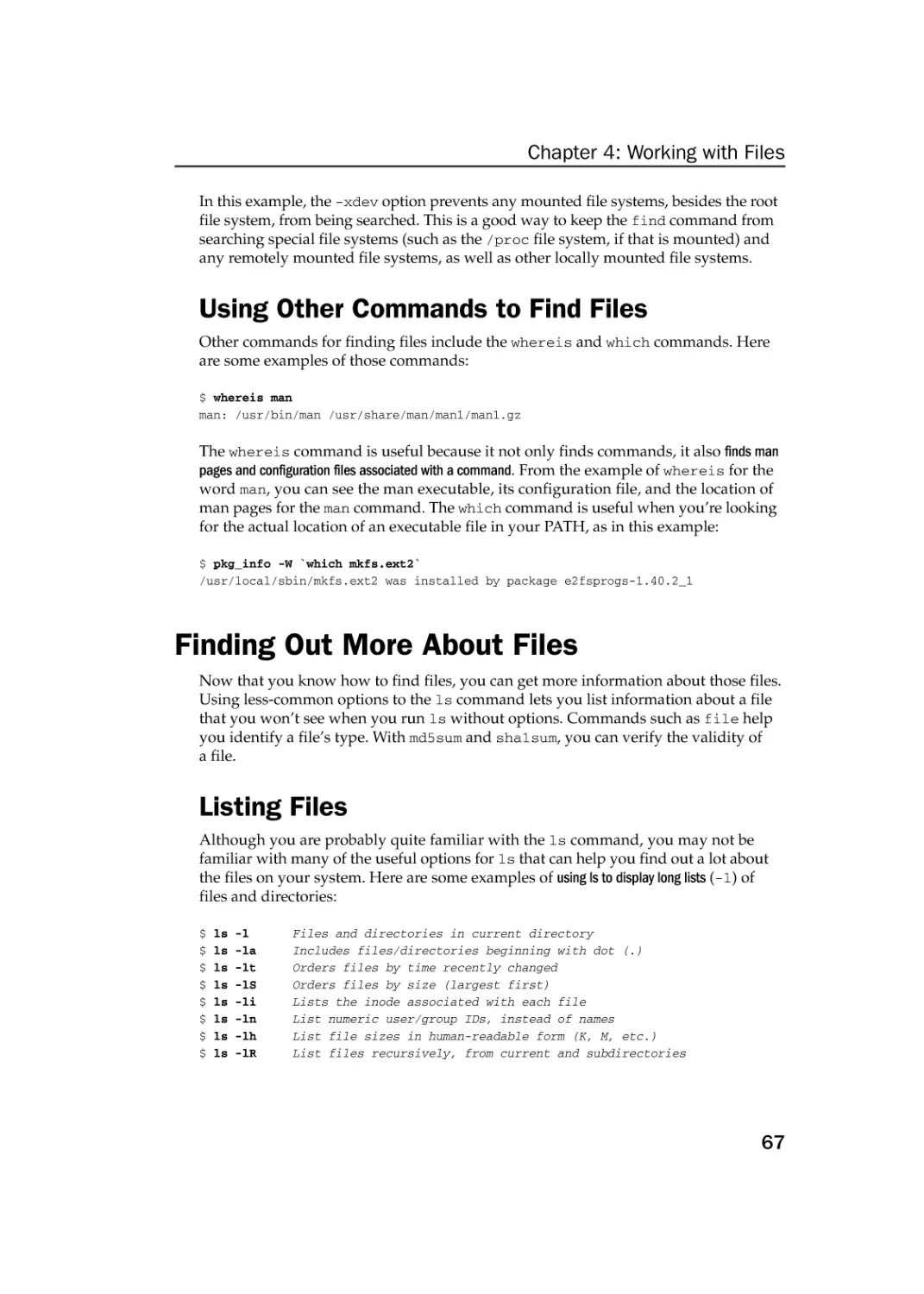 Finding Out More About Files