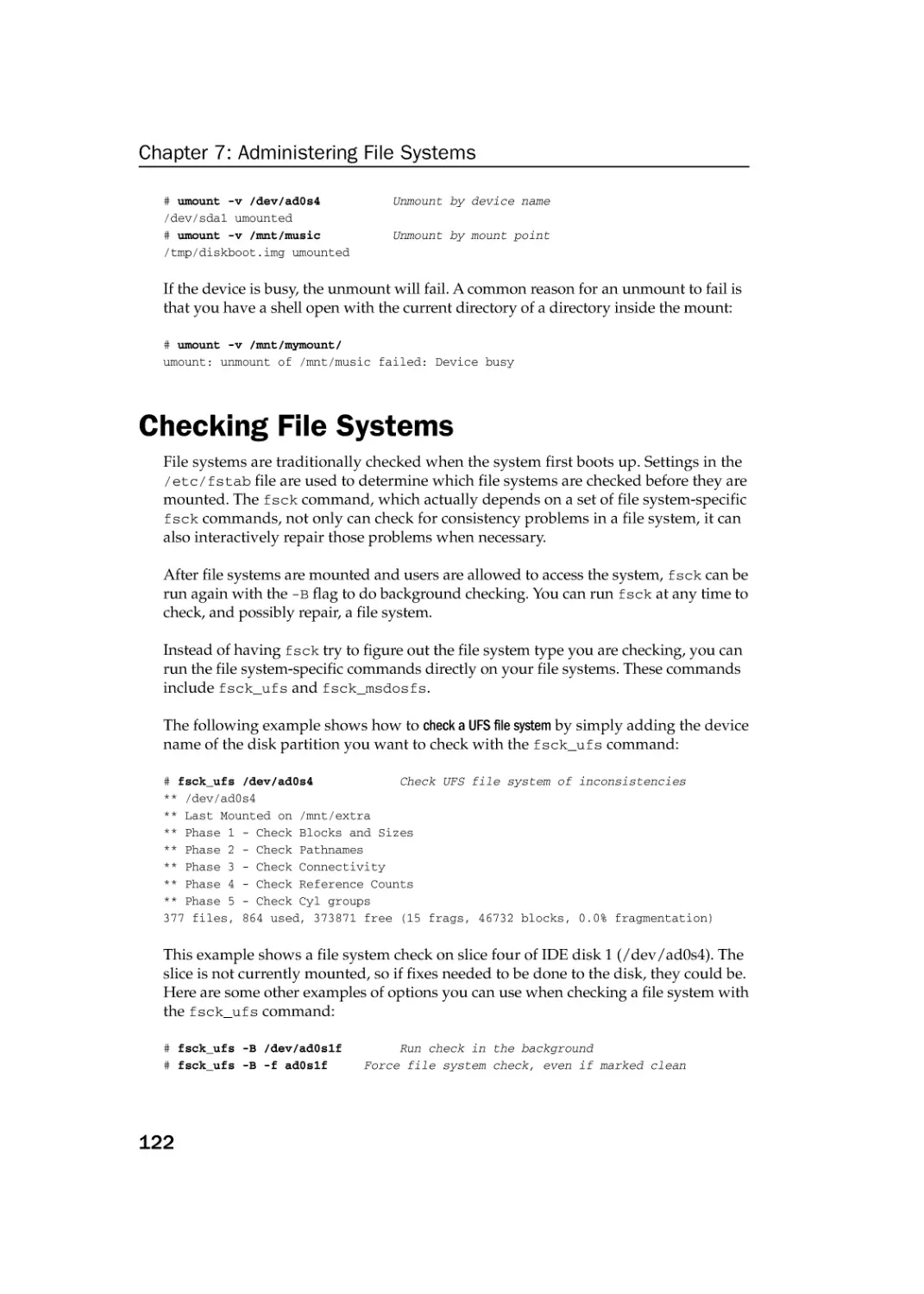Checking File Systems