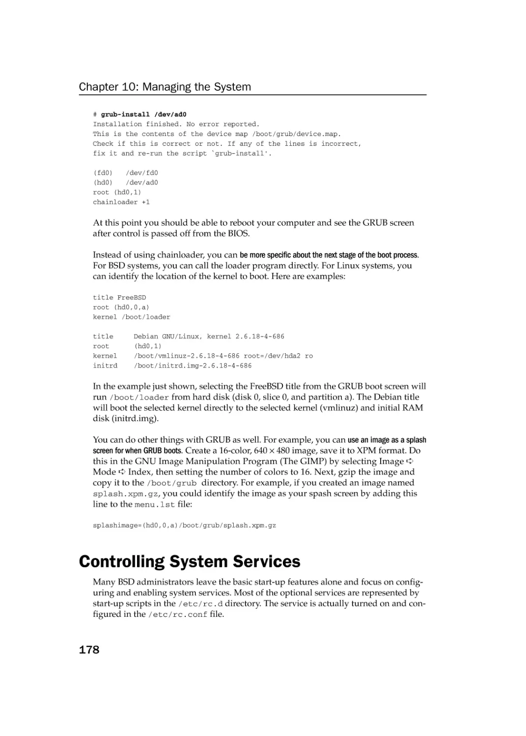 Controlling System Services