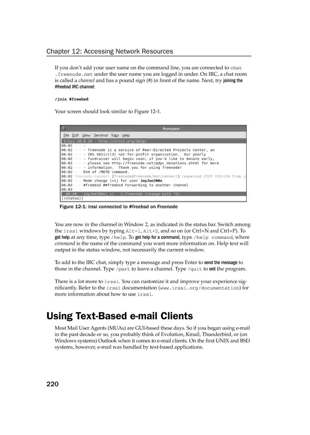 Using Text-Based e-mail Clients