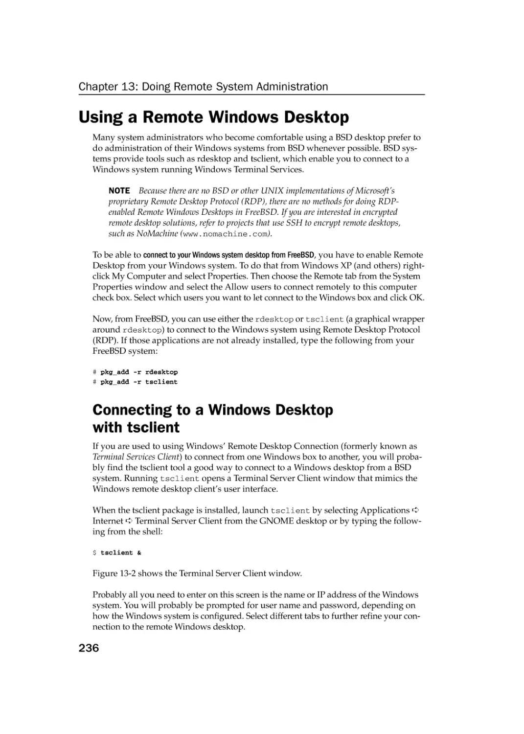 Using a Remote Windows Desktop