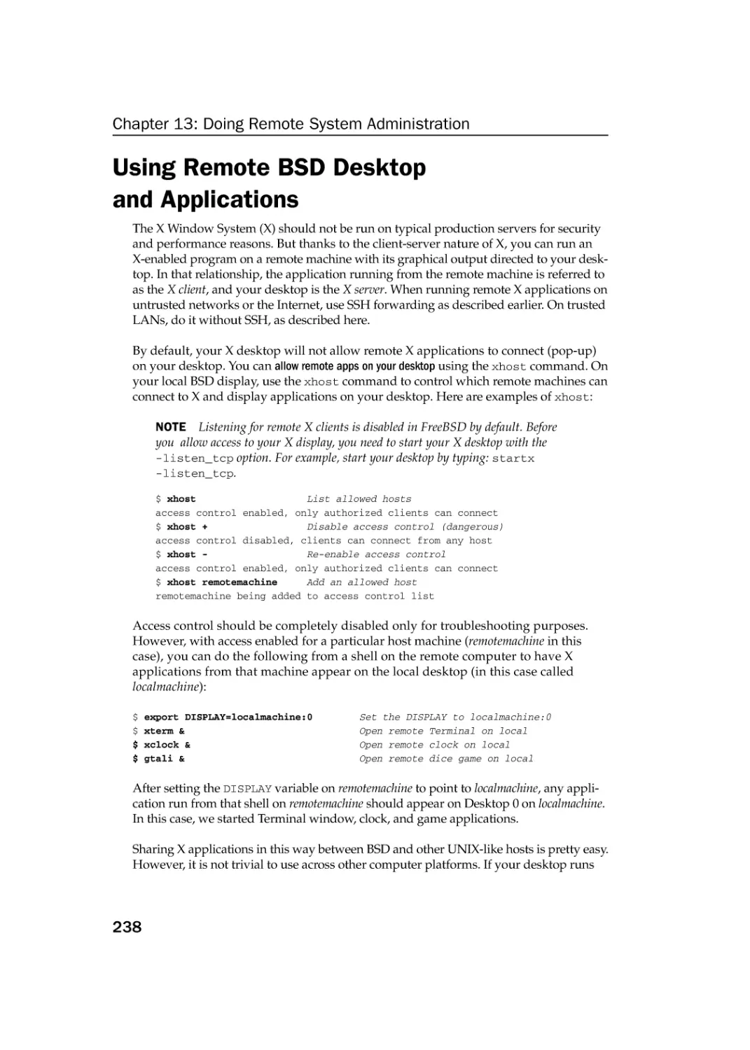 Using Remote BSD Desktop and Applications