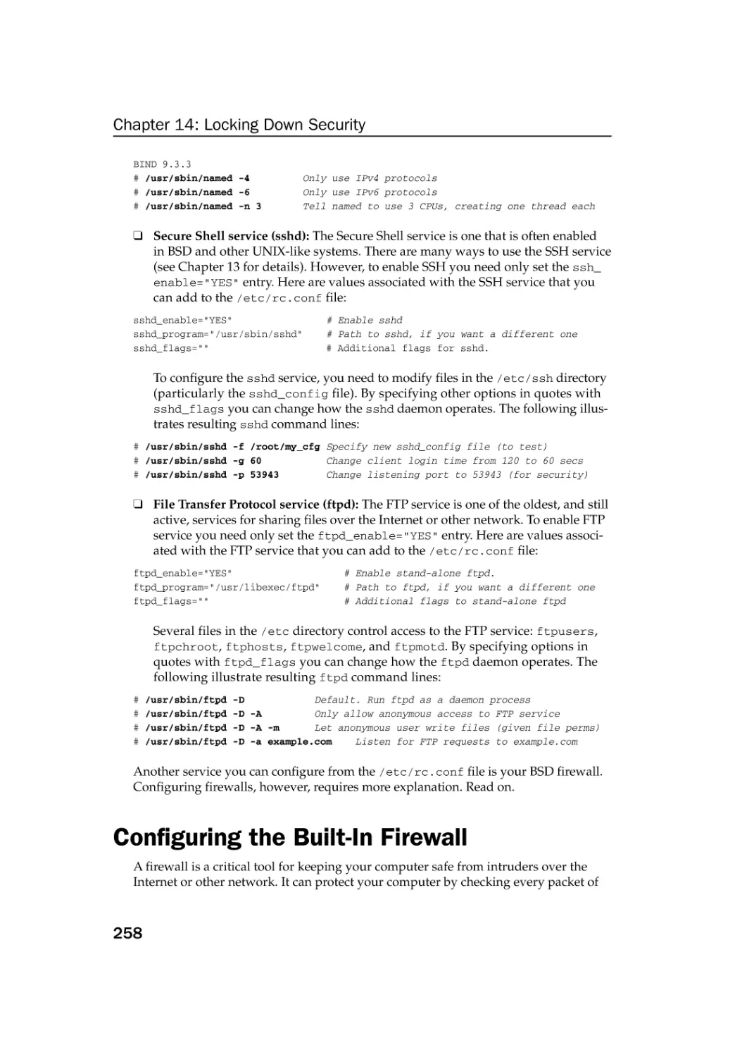 Configuring the Built-In Firewall