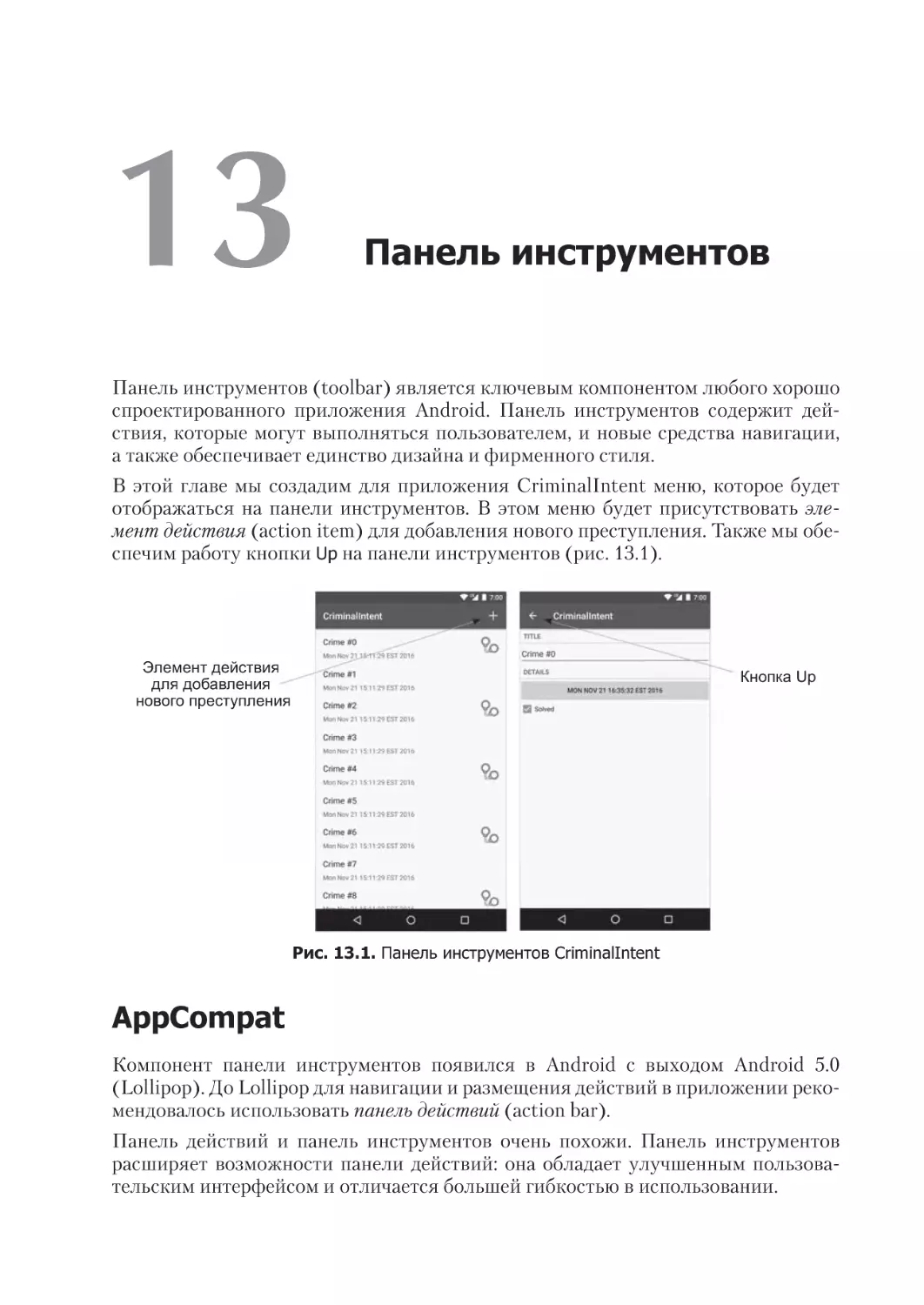 Глава 13. Панель инструментов
AppCompat