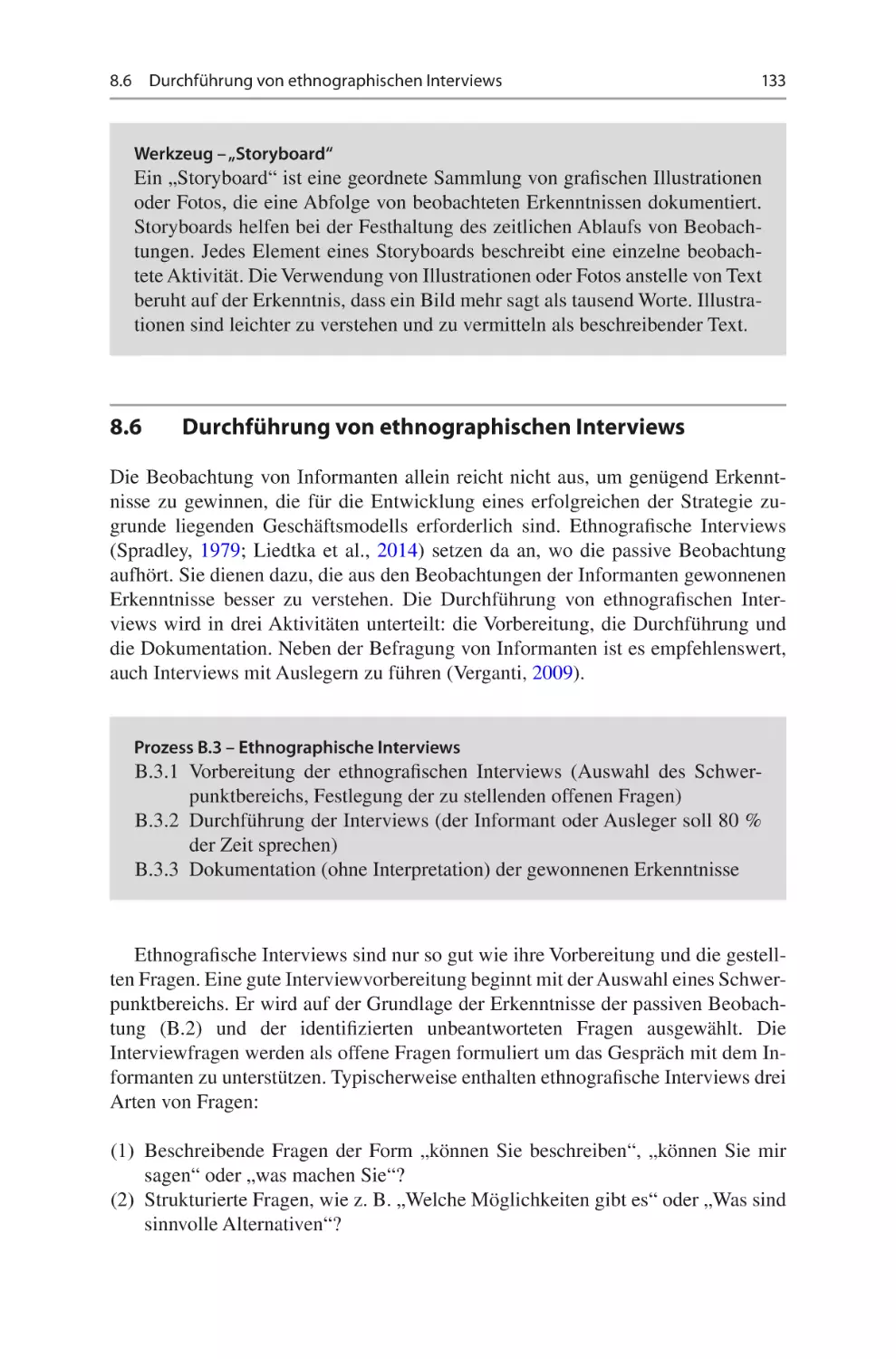 8.6	 Durchführung von ethnographischen Interviews