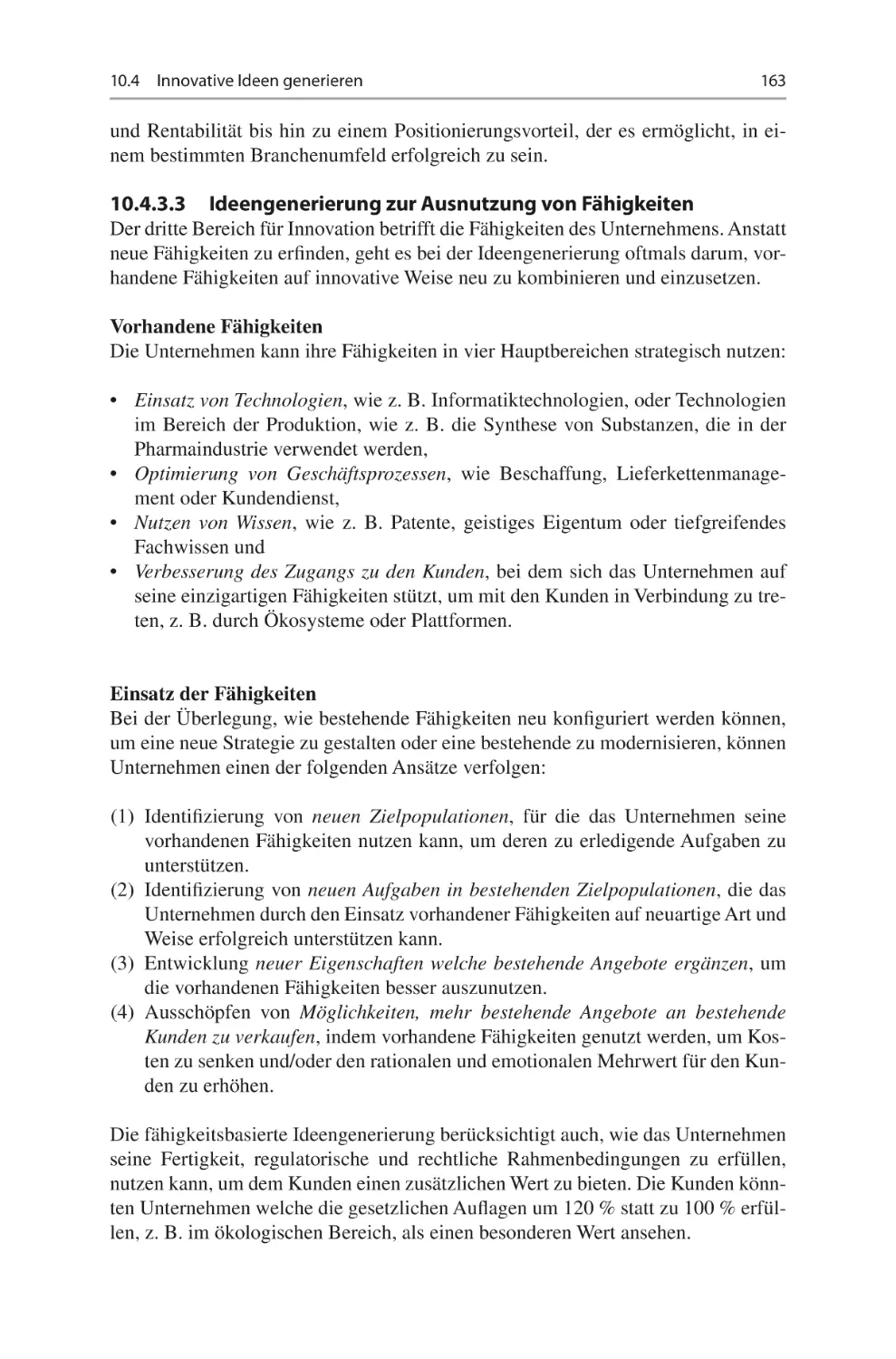 10.4.3.3	 Ideengenerierung zur Ausnutzung von Fähigkeiten