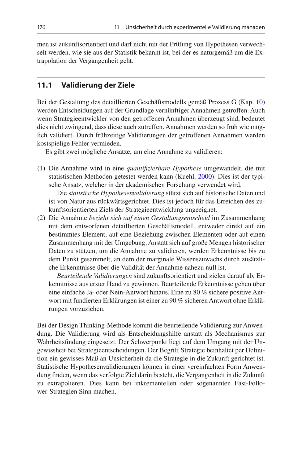 11.1	 Validierung der Ziele