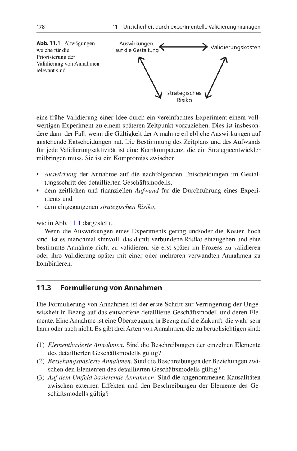 11.3	 Formulierung von Annahmen