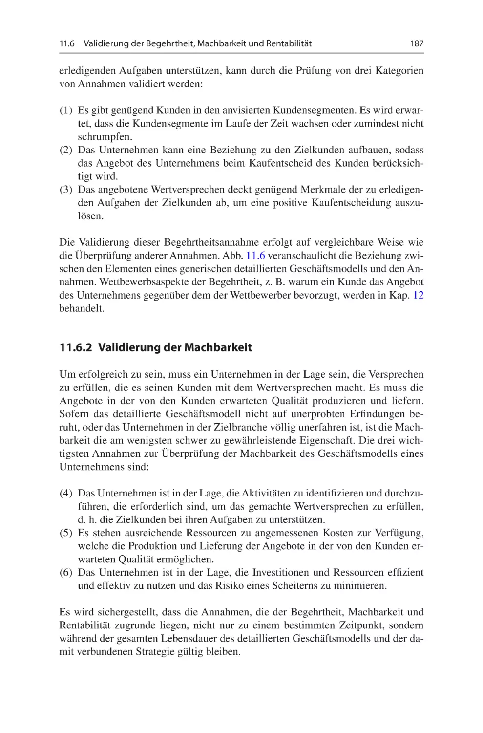 11.6.2	 Validierung der Machbarkeit