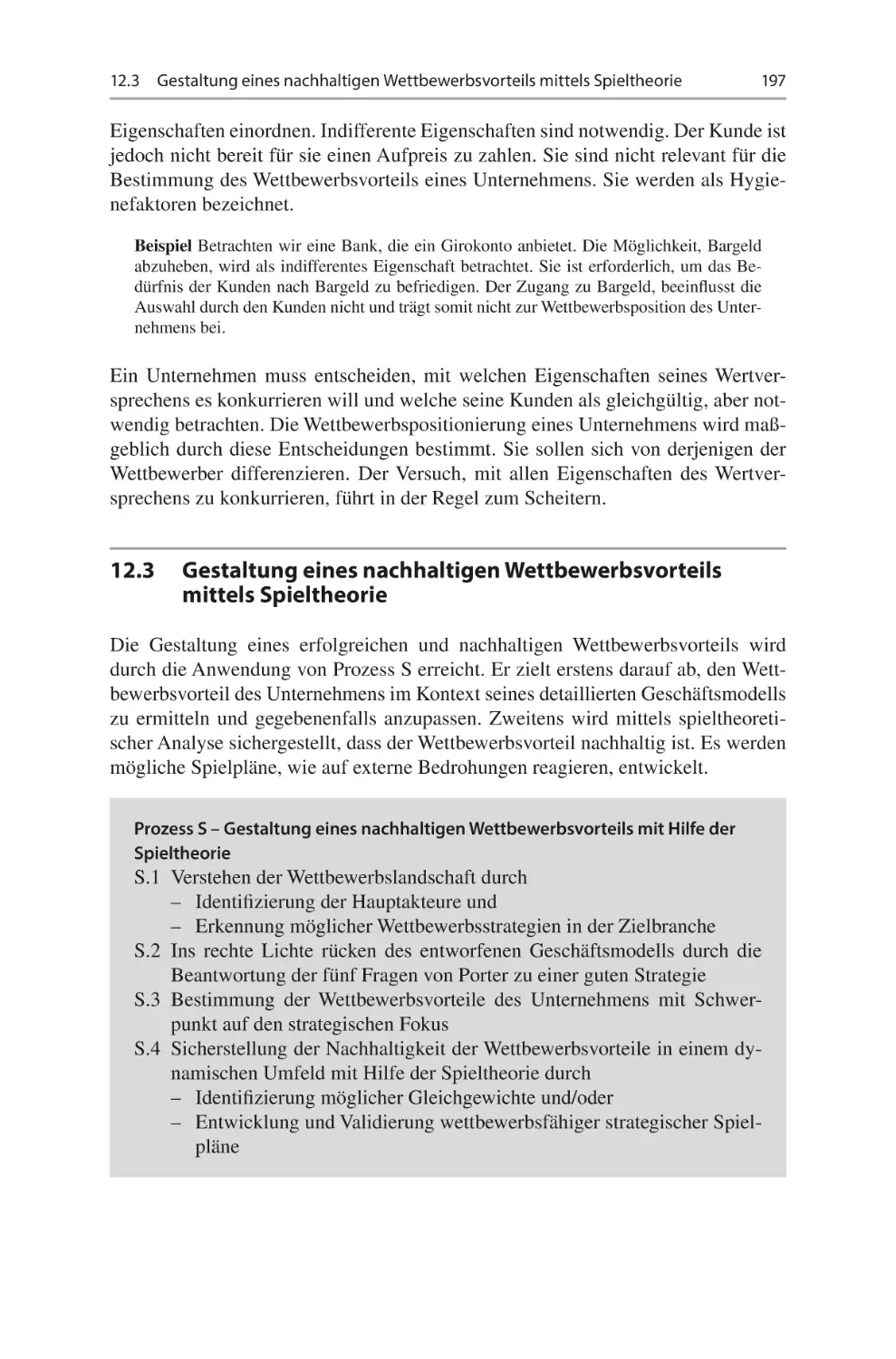 12.3	 Gestaltung eines nachhaltigen Wettbewerbsvorteils mittels Spieltheorie