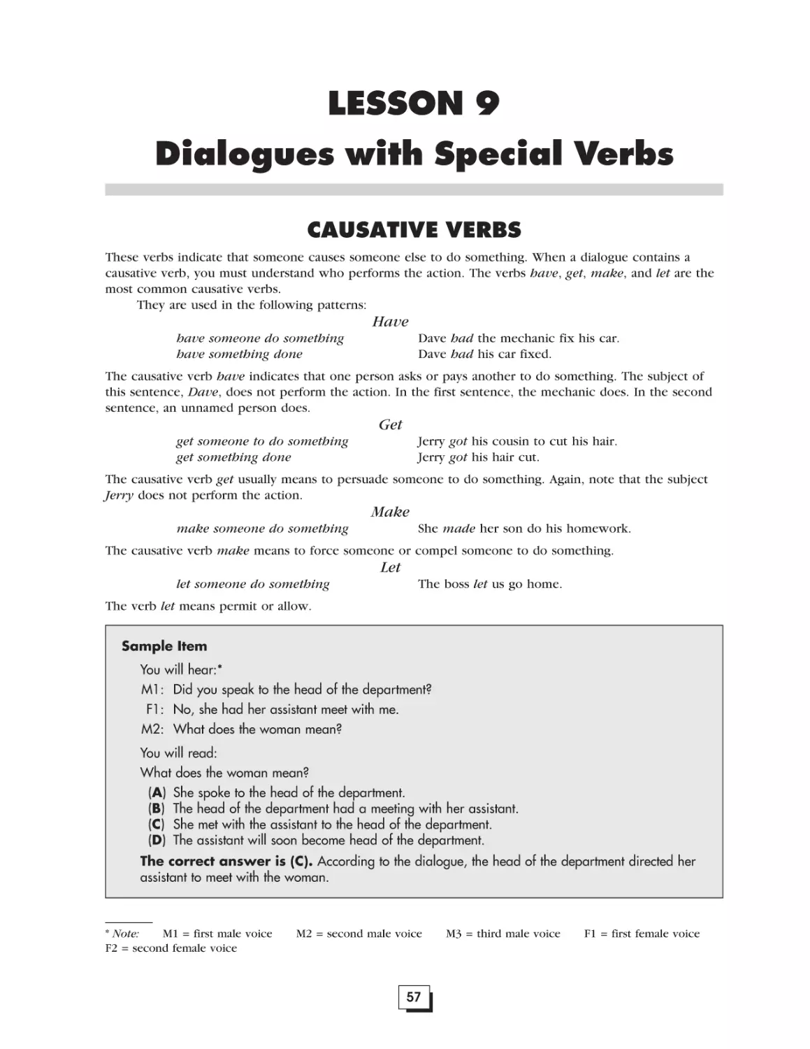 Lesson 9.  Dialogues with Special Verbs . . . . . . . . . . . . . . . . . . . . . . .