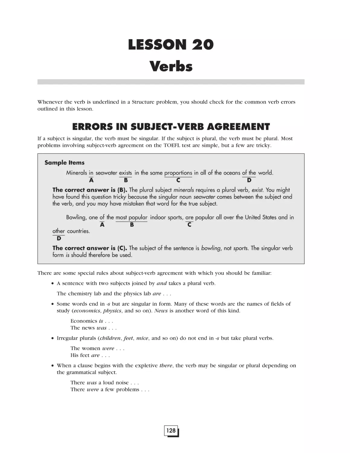 Lesson 20.  Verbs. . . . . . . . . . . . . . . . . . . . . . . . . . . . . . . . . . . . . . . . . . . . . .