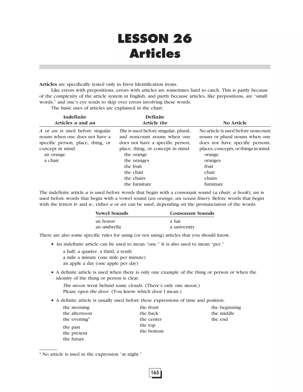 Lesson 26.  Articles. . . . . . . . . . . . . . . . . . . . . . . . . . . . . . . . . . . . . . . . . . . .