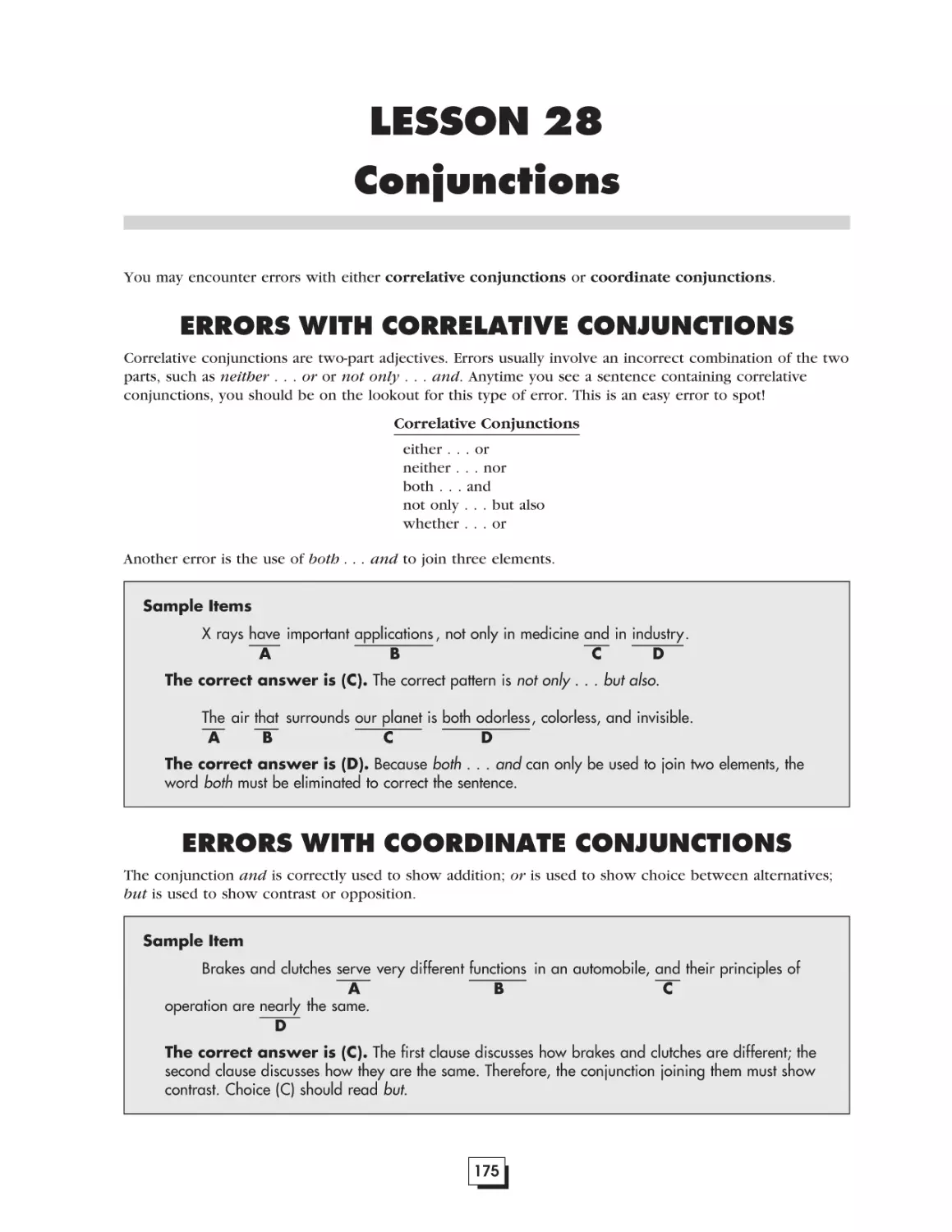 Lesson 28.  Conjunctions . . . . . . . . . . . . . . . . . . . . . . . . . . . . . . . . . . . . . .