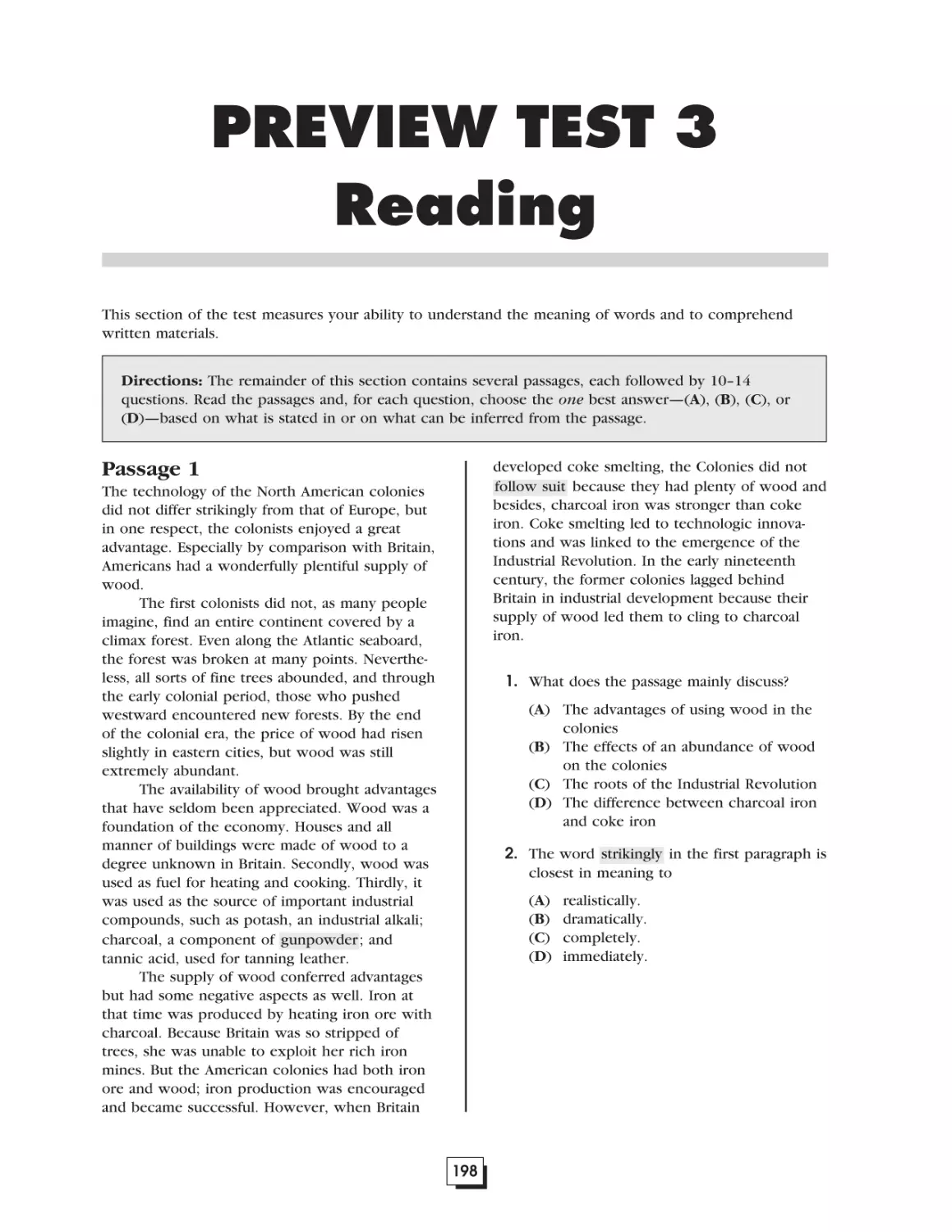 SECTION 3 Reading PREVIEW TEST 3 Reading. . . . . . . . . . . . . . . . . . . . . . . . . . . . . . . . . .