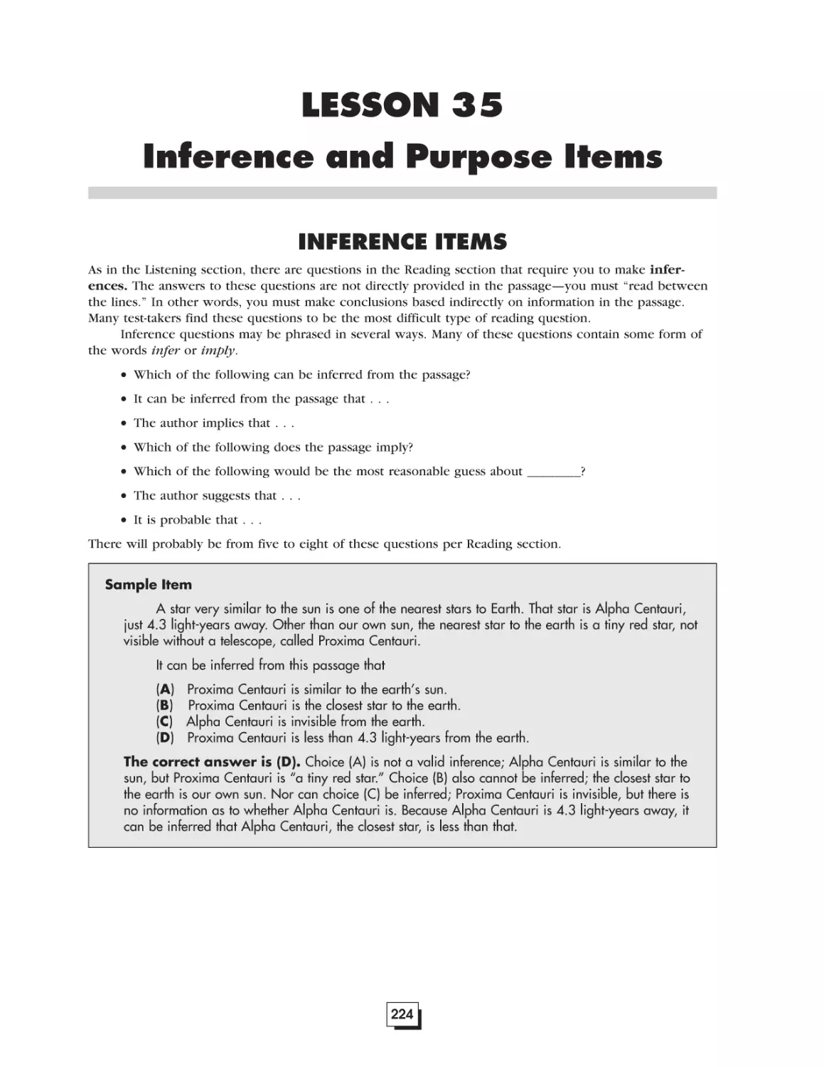 Lesson 35.  Inference and Purpose Items . . . . . . . . . . . . . . . . . . . . . . .