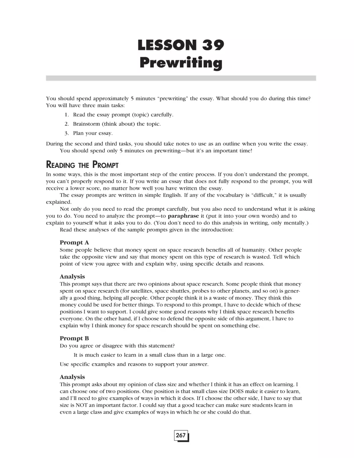 Lesson 39.  Prewriting. . . . . . . . . . . . . . . . . . . . . . . . . . . . . . . . . . . . . . . . .