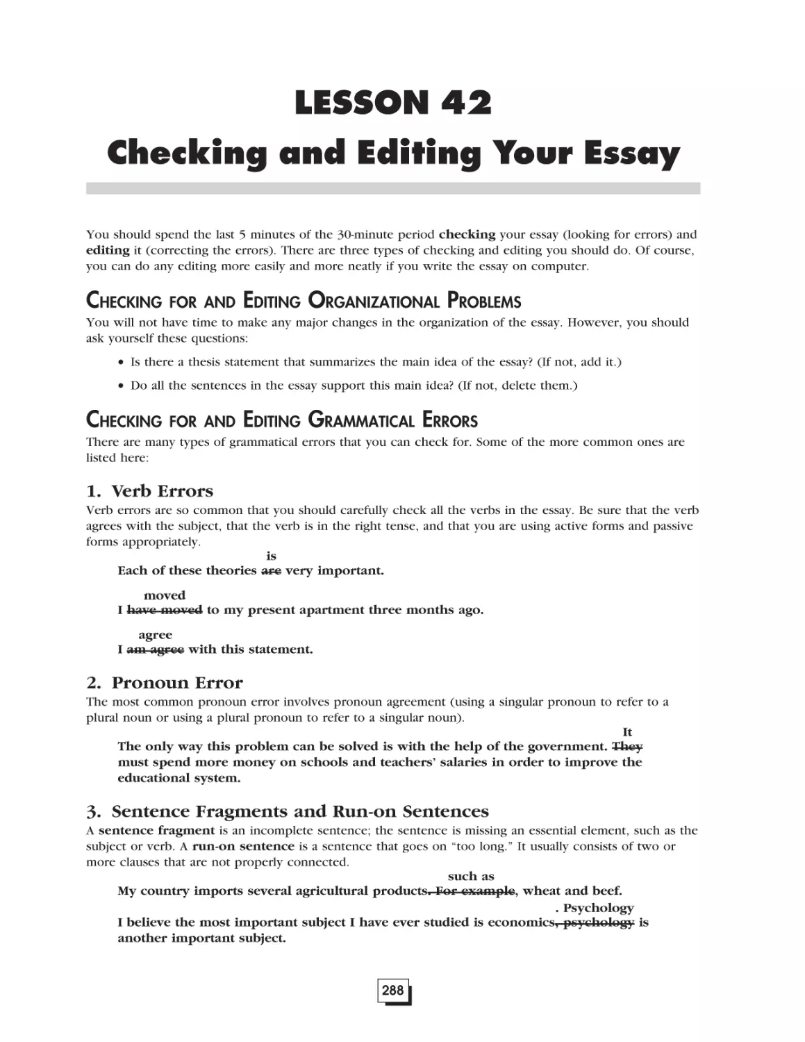 Lesson 42.  Checking and Editing Your Essay . . . . . . . . . . . . . . . . . . .