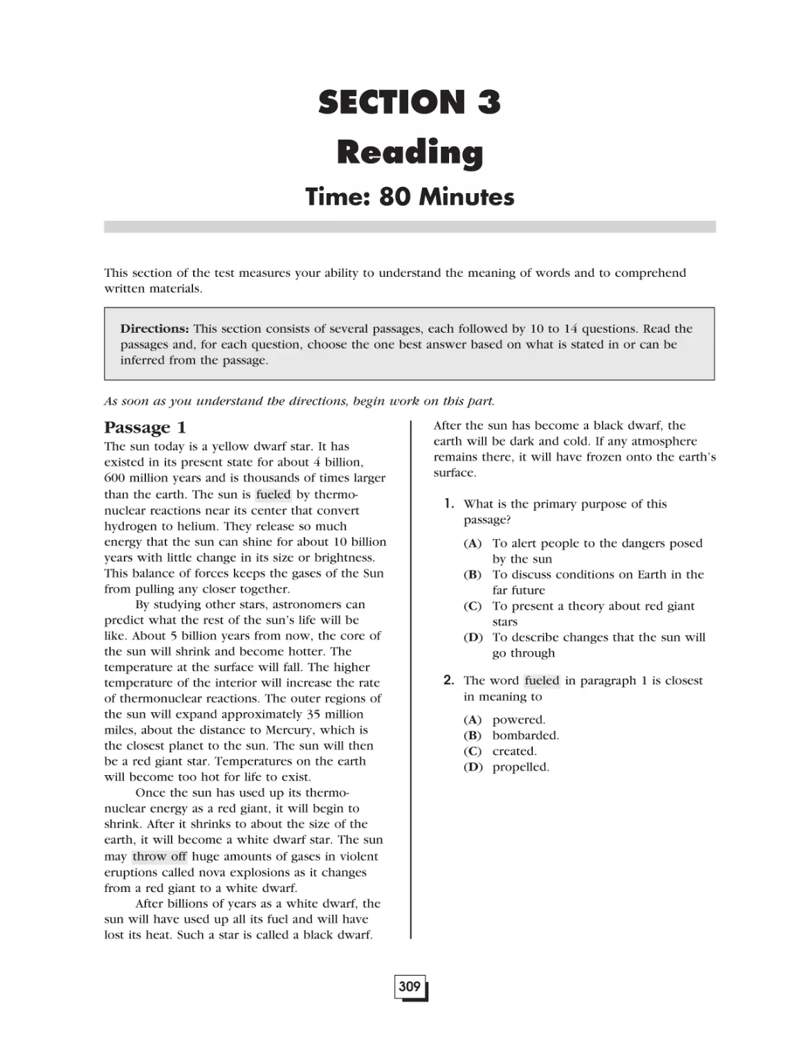 Section 3.  Reading . . . . . . . . . . . . . . . . . . . . . . . . . . . . . . . . . . . . . . . . . . .