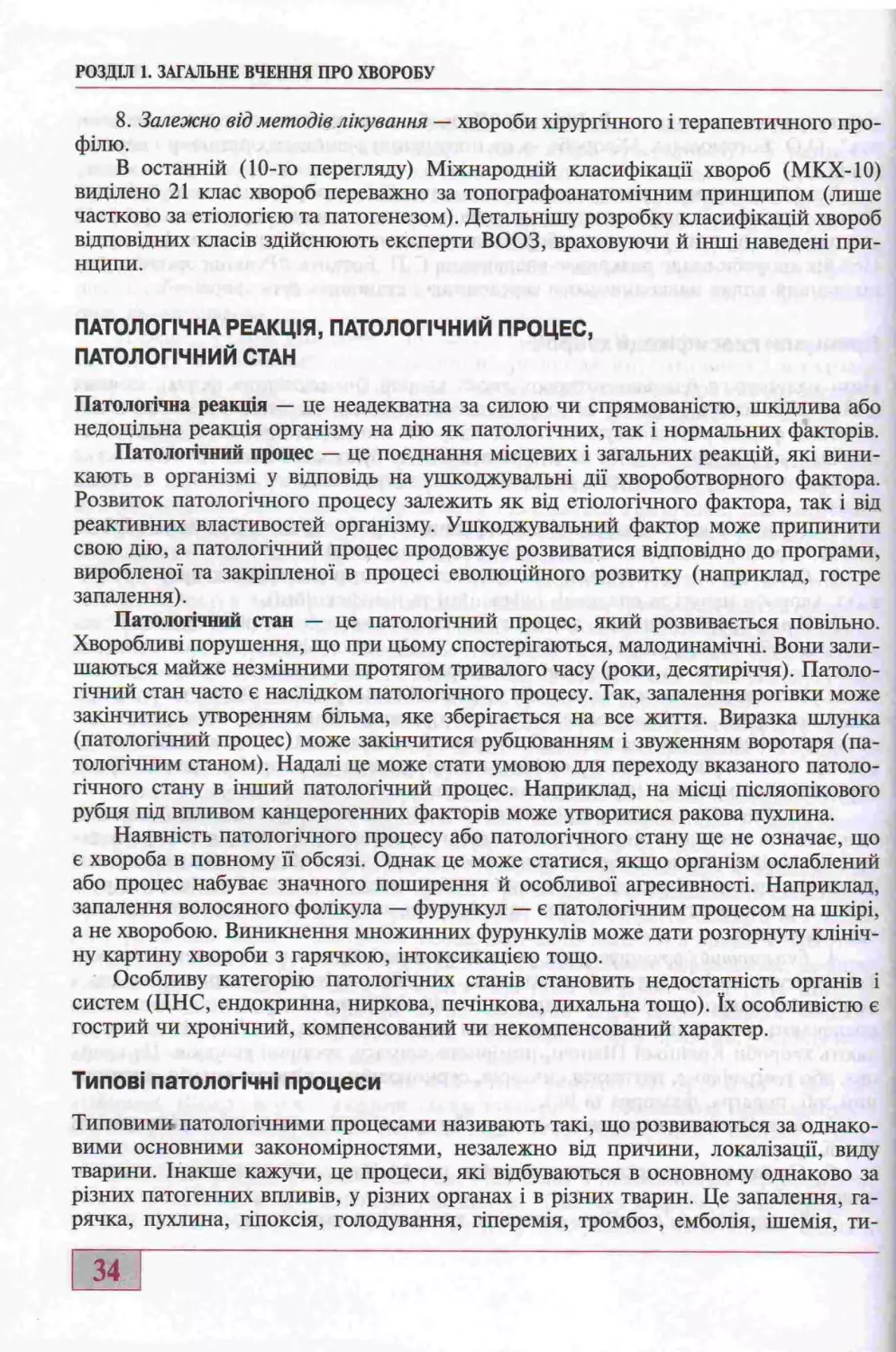 ПАТОЛОГІЧНА РЕАКЦІЯ, ПАТОЛОГІЧНИЙ ПРОЦЕС, ПАТОЛОГІЧНИЙ СТАН. ТПП.