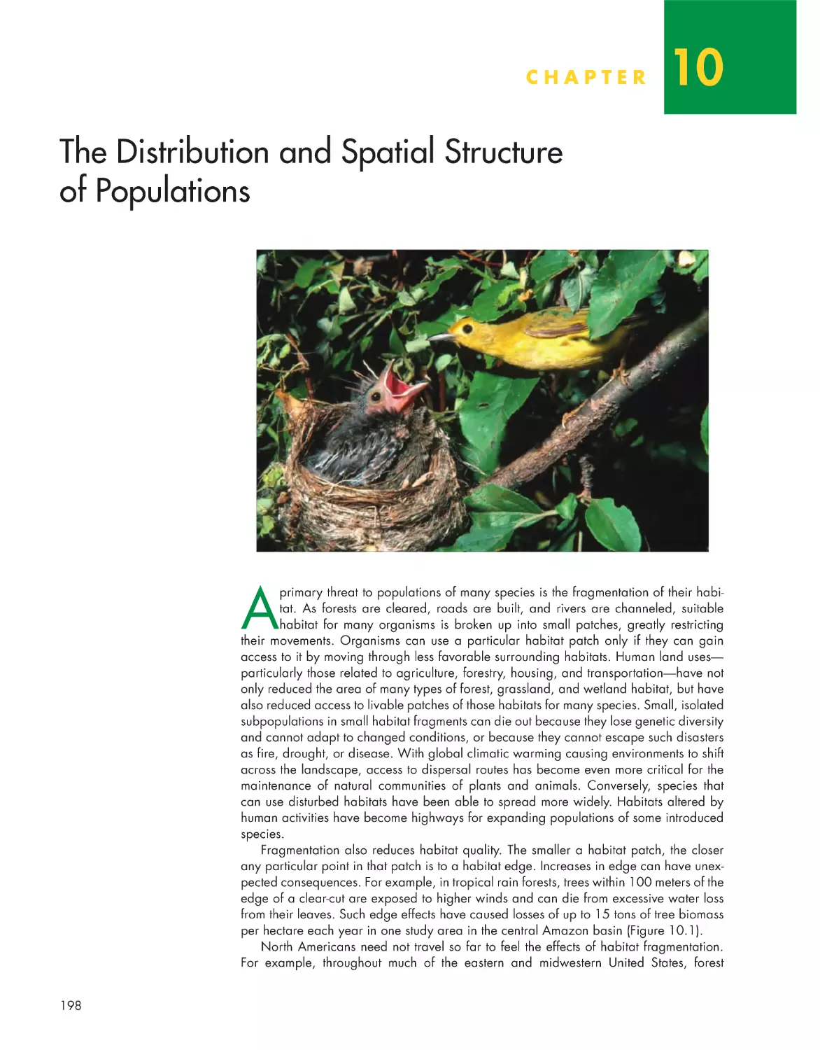 Chapter 10: The Distribution and Spatial Structure of Populations