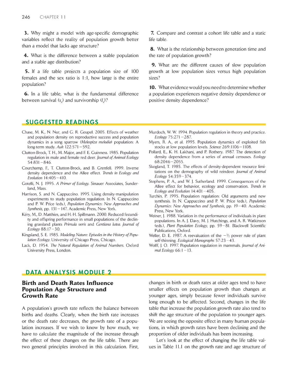 Data Analysis Module 2: Birth and Death Rates Influence Population Age Structure and Growth Rate