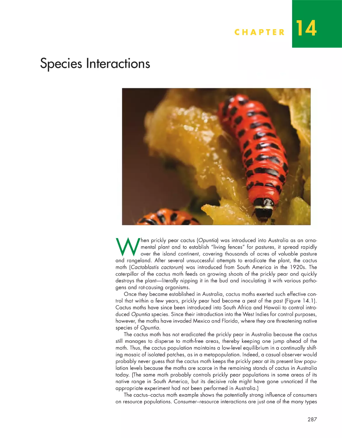 Chapter 14: Species Interactions