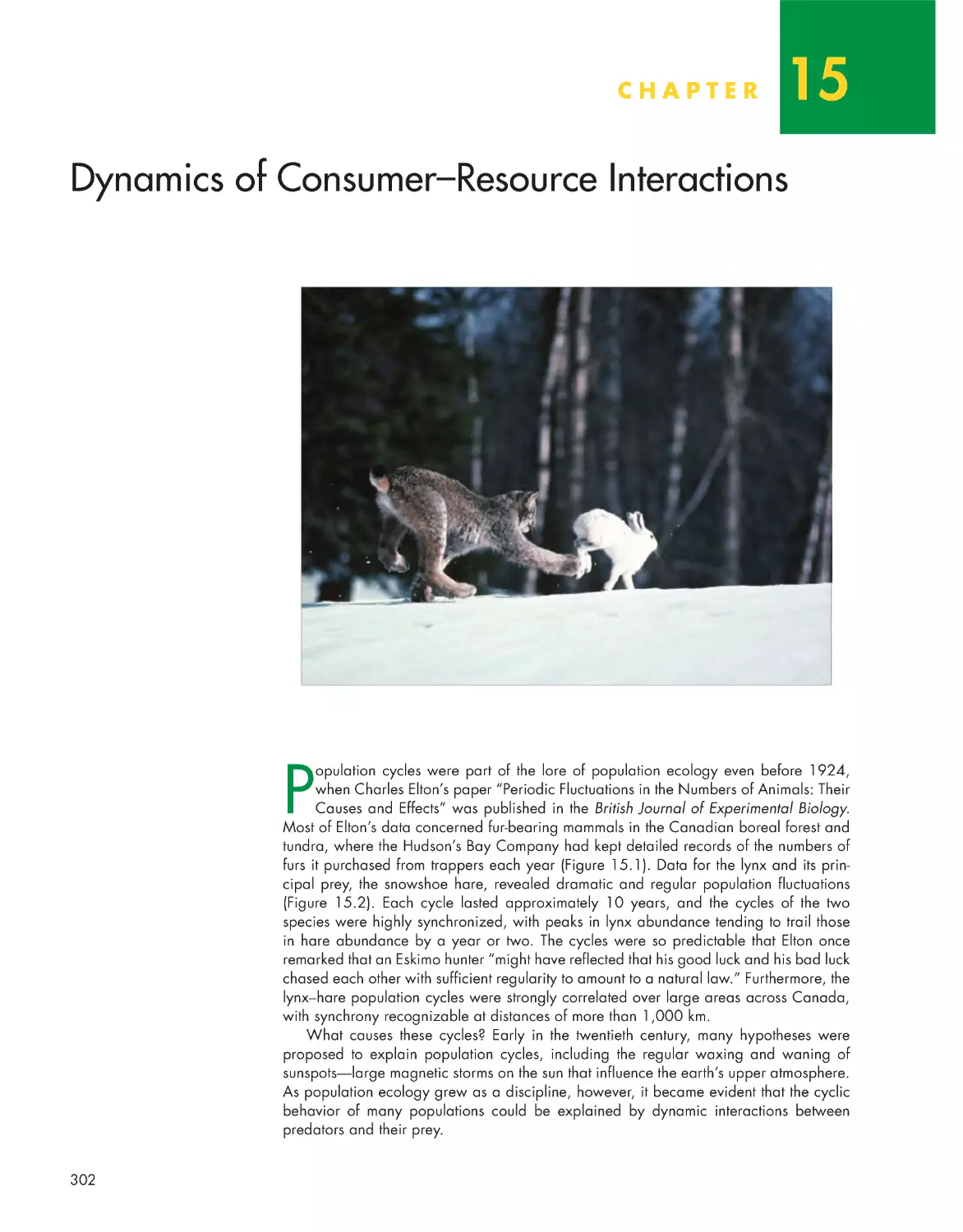 Chapter 15: Dynamics of Consumer–Resource Interactions