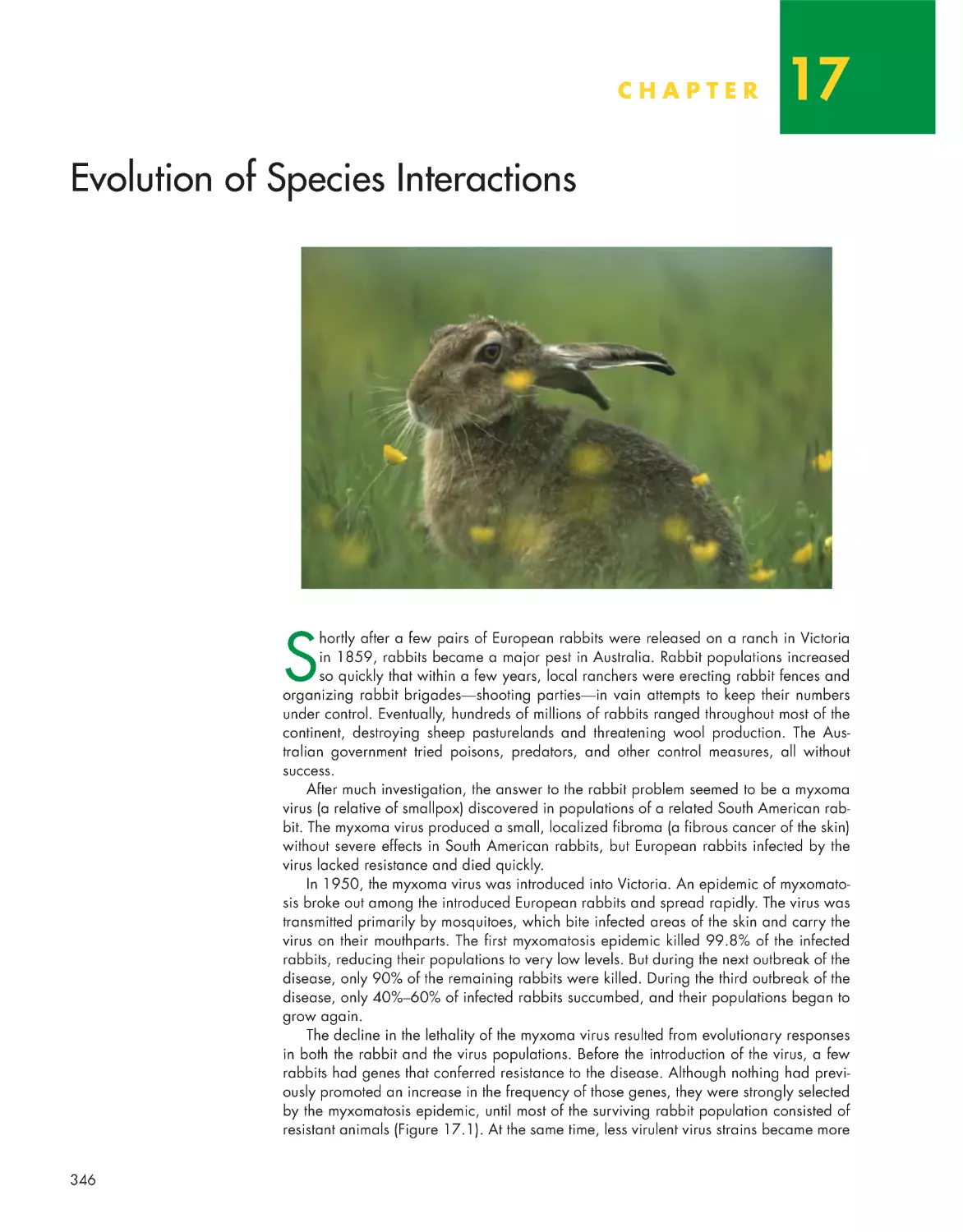 Chapter 17: Evolution of Species Interactions