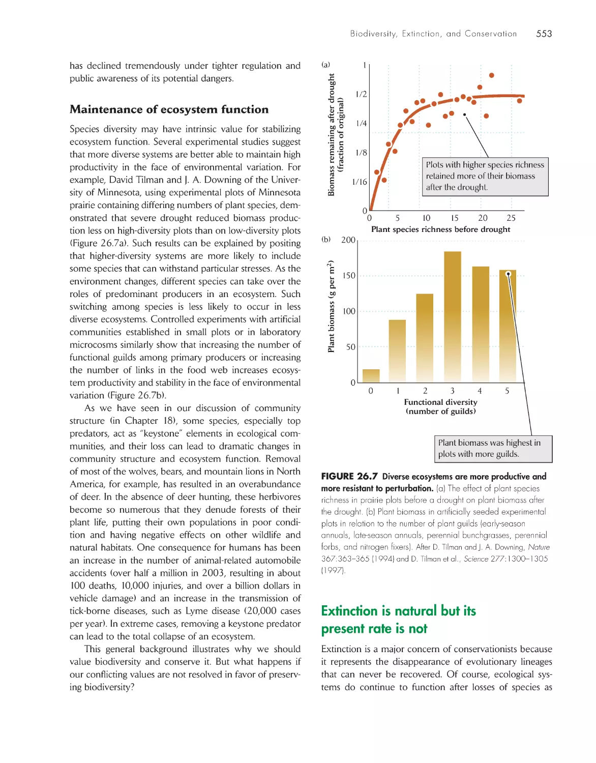 Extinction is natural but its present rate is not