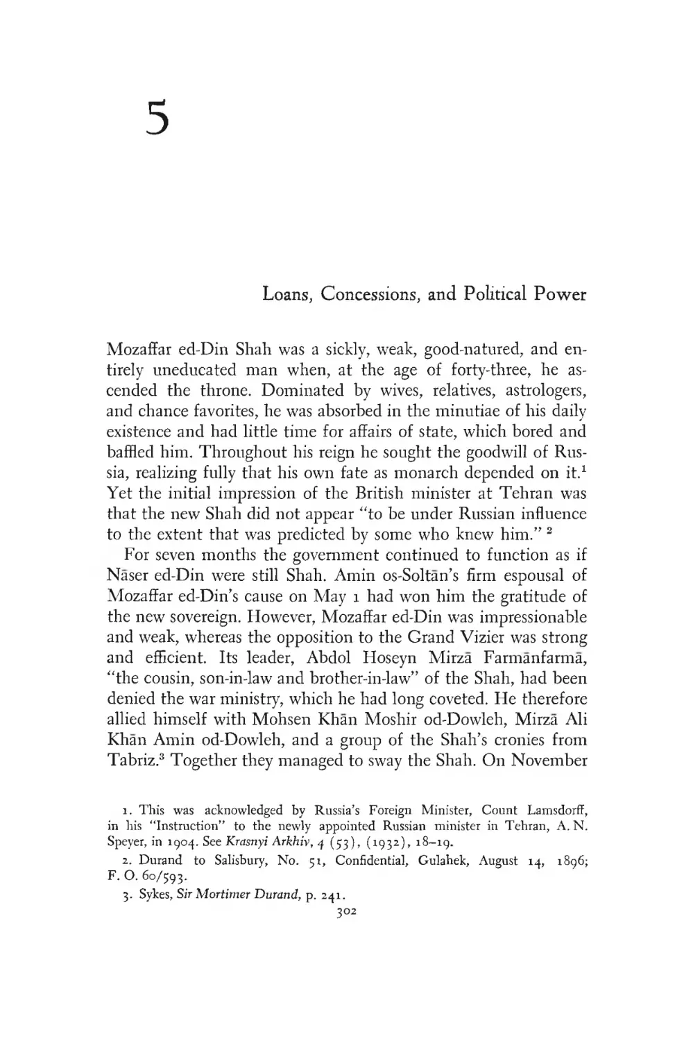 5. Loans, Concessions, and Political Power