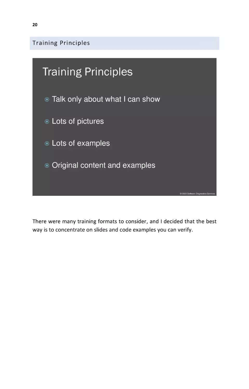 Training Principles