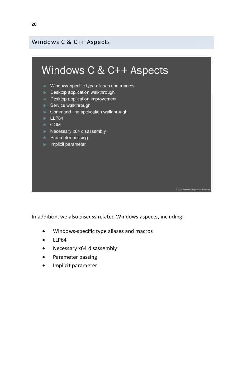 Windows C & C++ Aspects