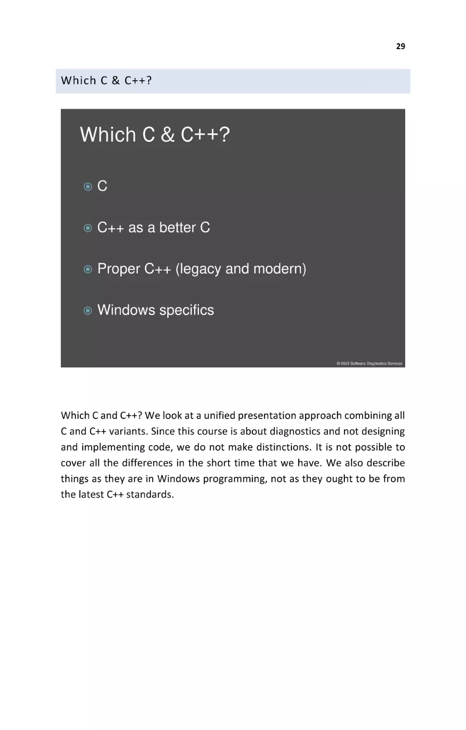 Which C & C++?