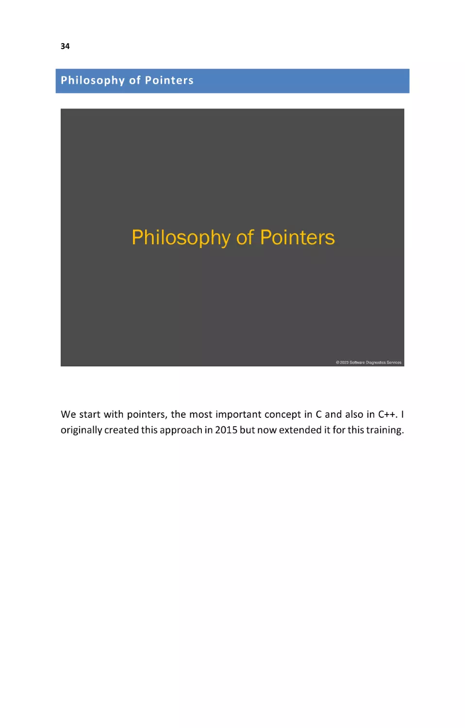 Philosophy of Pointers