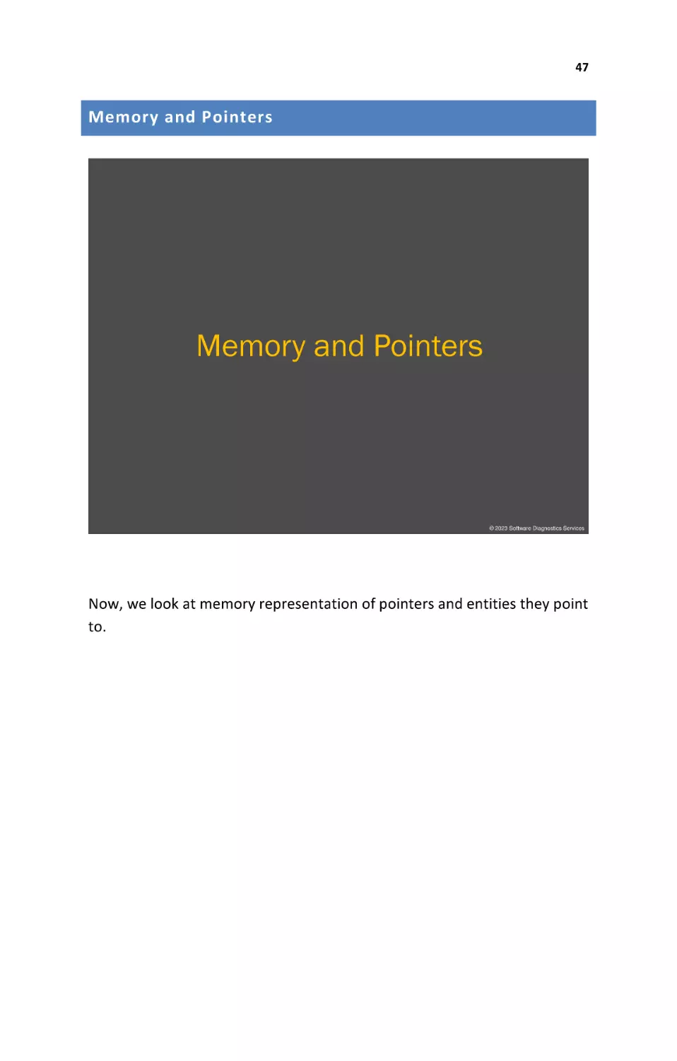 Memory and Pointers