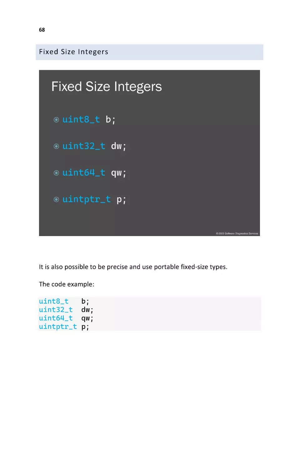 Fixed Size Integers