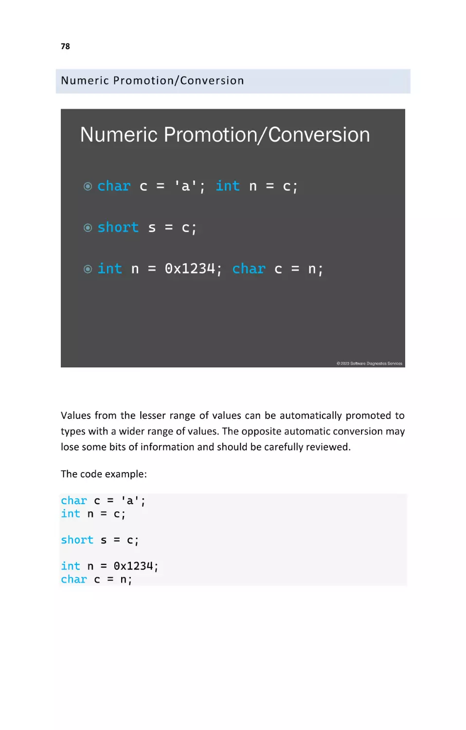 Numeric Promotion/Conversion