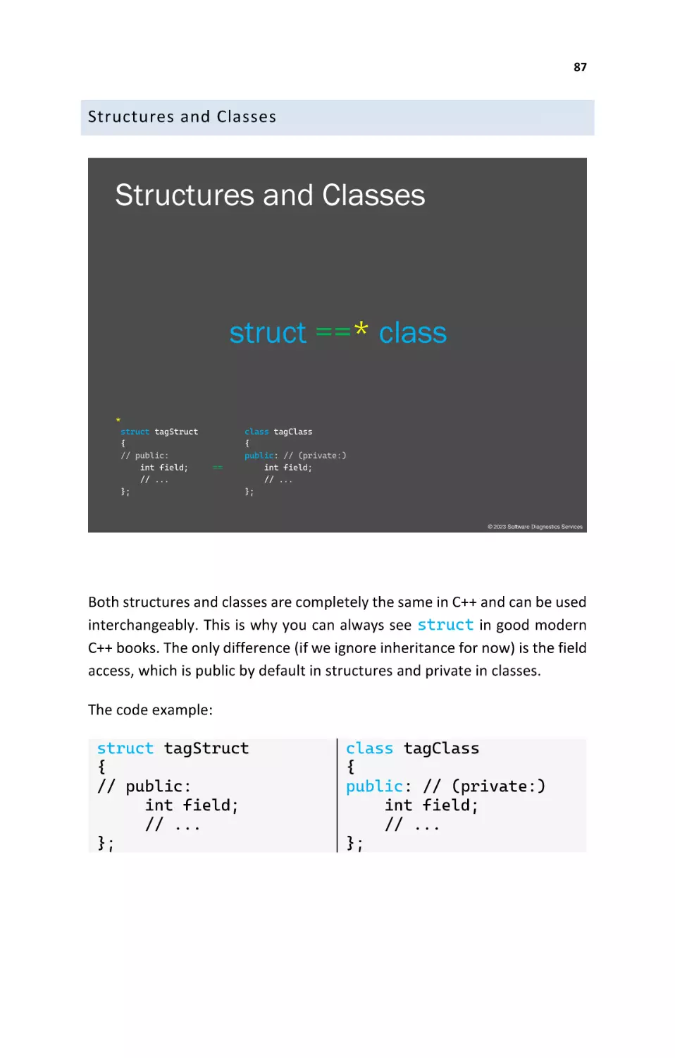 Structures and Classes