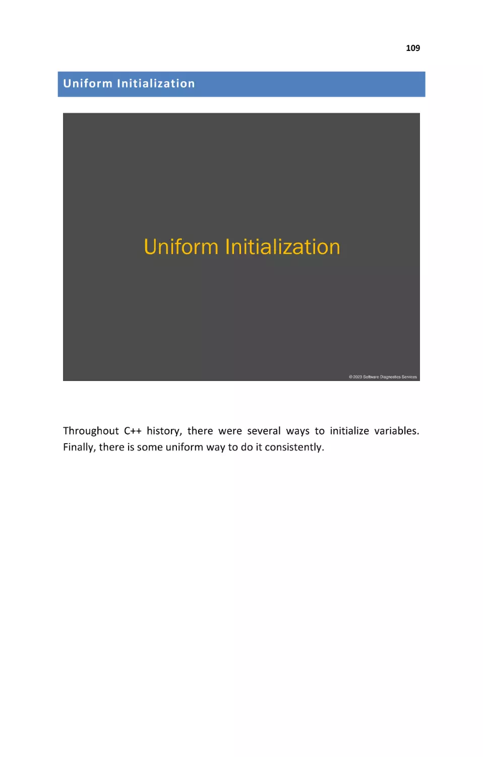 Uniform Initialization