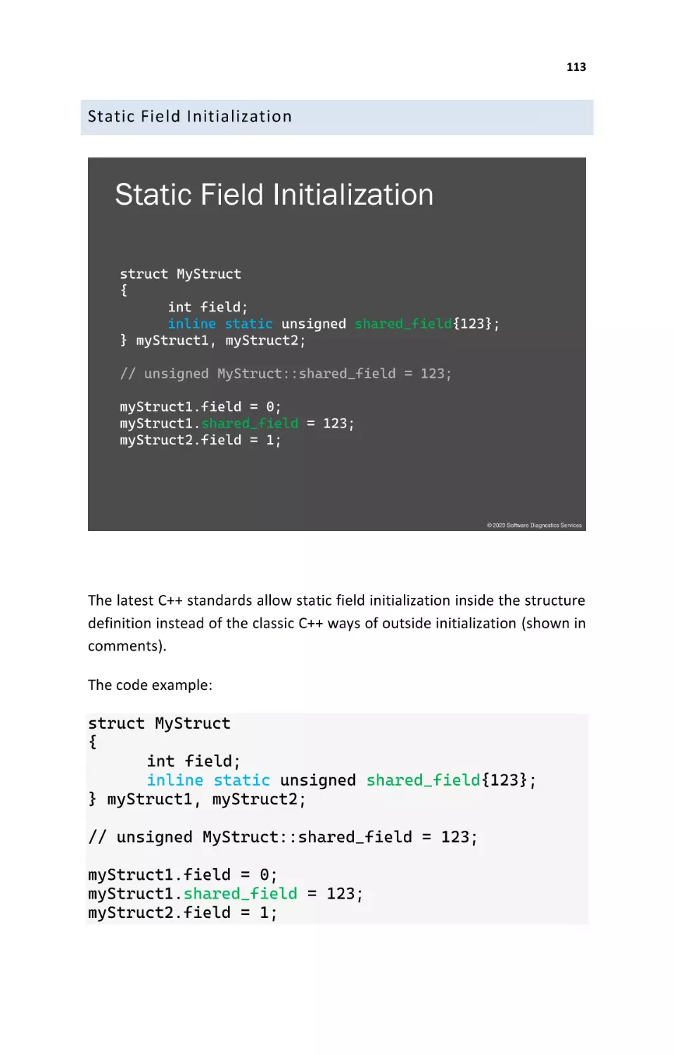 Static Field Initialization
