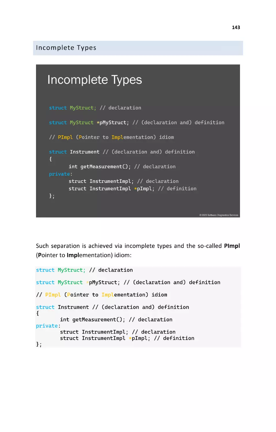 Incomplete Types