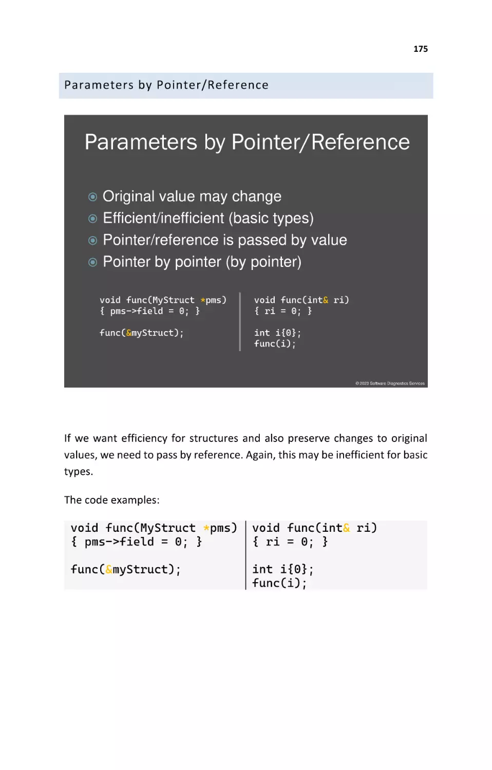 Parameters by Pointer/Reference