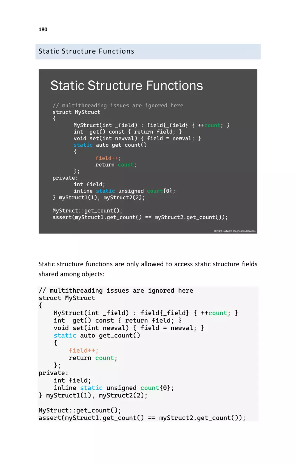Static Structure Functions