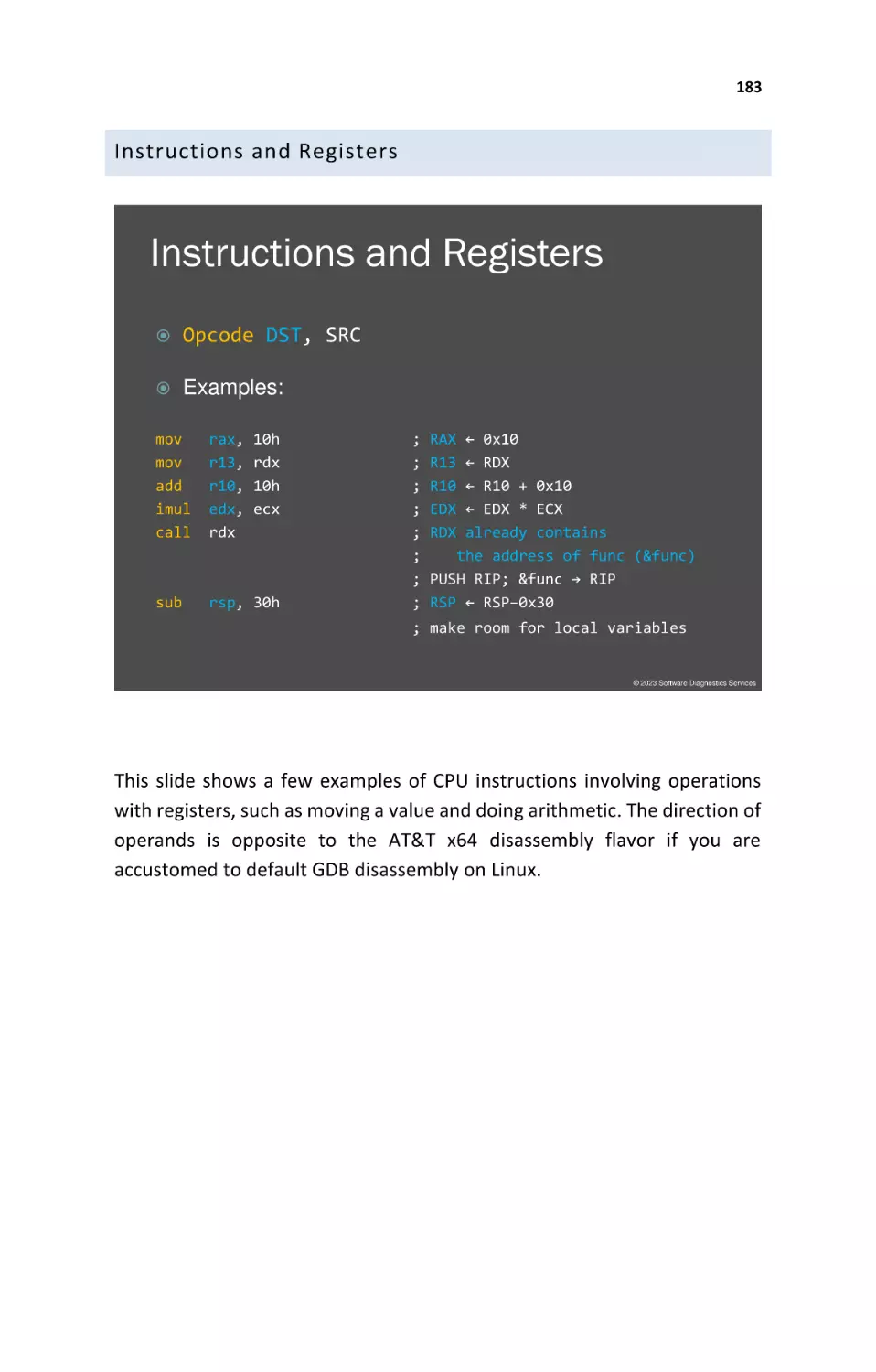 Instructions and Registers