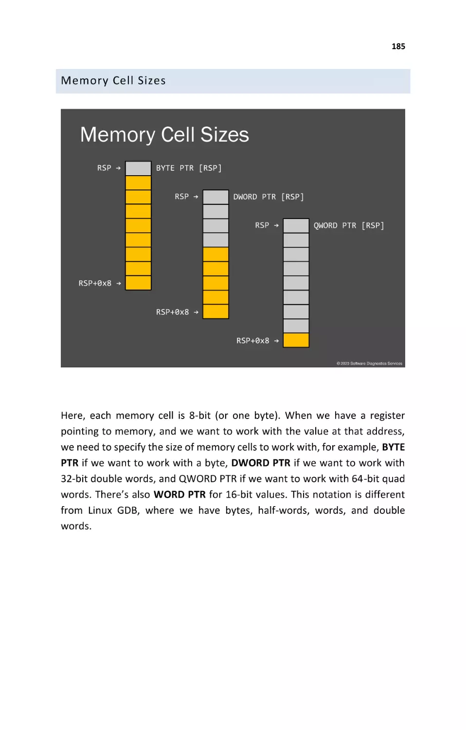 Memory Cell Sizes