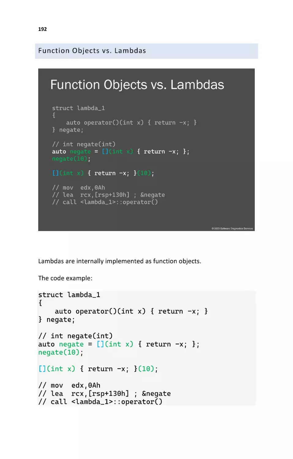 Function Objects vs. Lambdas